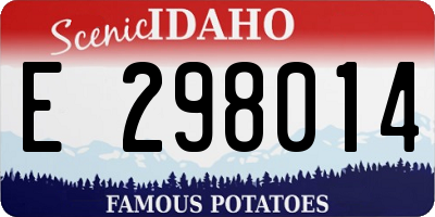 ID license plate E298014