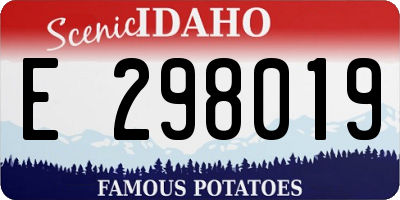 ID license plate E298019