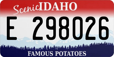 ID license plate E298026