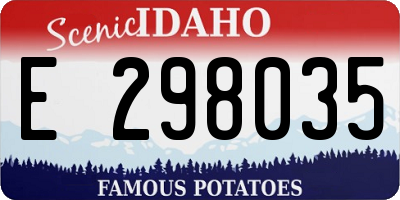 ID license plate E298035