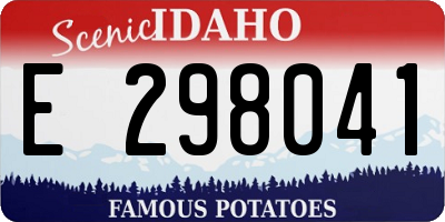 ID license plate E298041