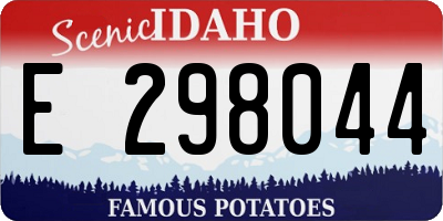 ID license plate E298044