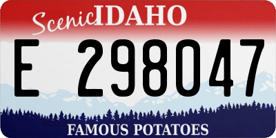 ID license plate E298047