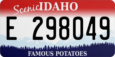 ID license plate E298049
