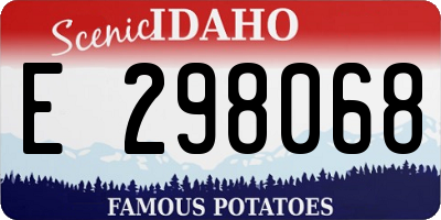 ID license plate E298068