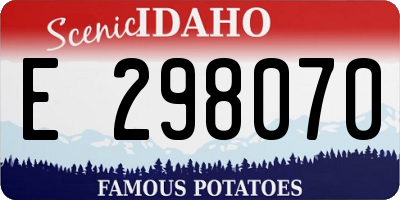 ID license plate E298070