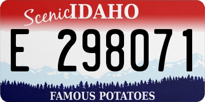 ID license plate E298071