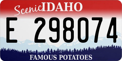 ID license plate E298074