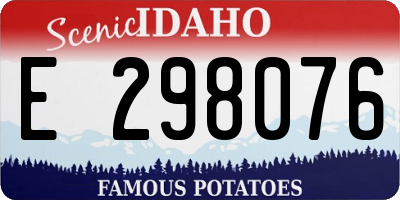 ID license plate E298076