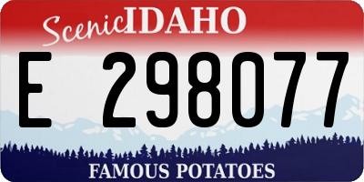 ID license plate E298077