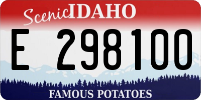 ID license plate E298100