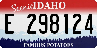 ID license plate E298124