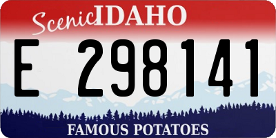 ID license plate E298141