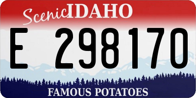 ID license plate E298170