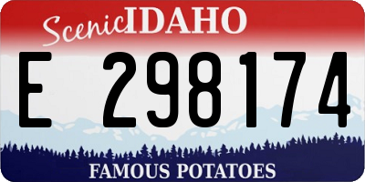 ID license plate E298174