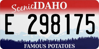 ID license plate E298175