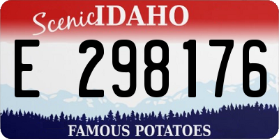 ID license plate E298176