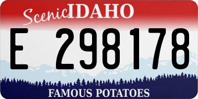 ID license plate E298178