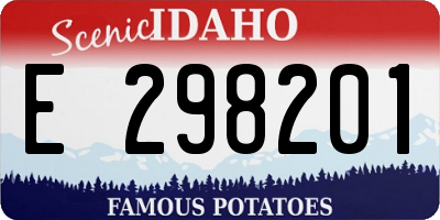 ID license plate E298201