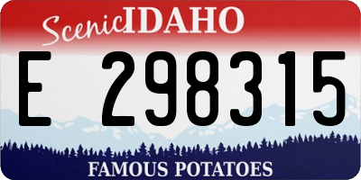 ID license plate E298315