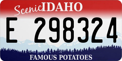 ID license plate E298324