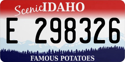 ID license plate E298326