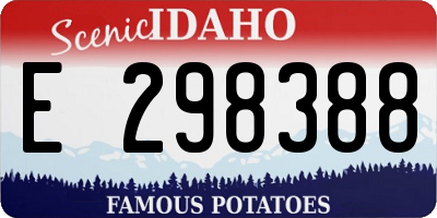 ID license plate E298388