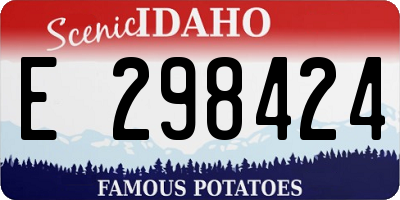 ID license plate E298424