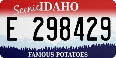 ID license plate E298429