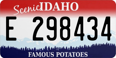 ID license plate E298434