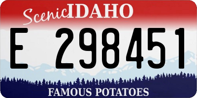 ID license plate E298451