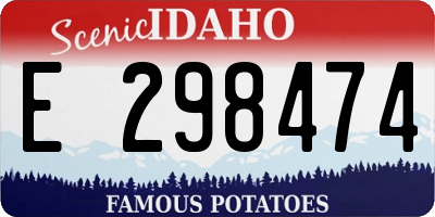 ID license plate E298474