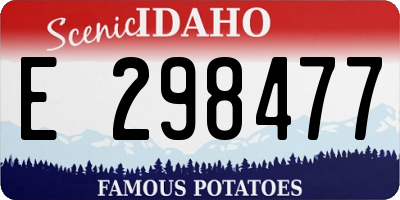 ID license plate E298477