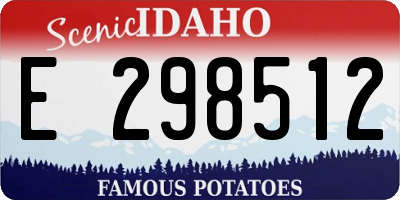 ID license plate E298512