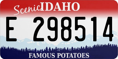 ID license plate E298514
