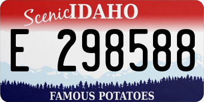 ID license plate E298588
