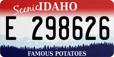 ID license plate E298626
