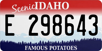 ID license plate E298643