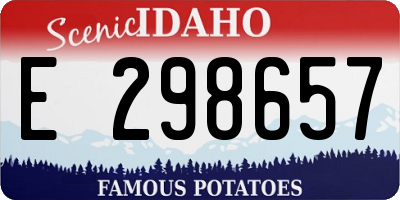 ID license plate E298657