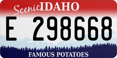 ID license plate E298668