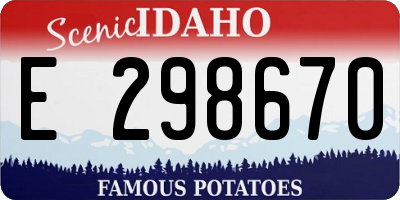 ID license plate E298670