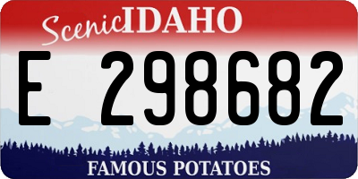 ID license plate E298682