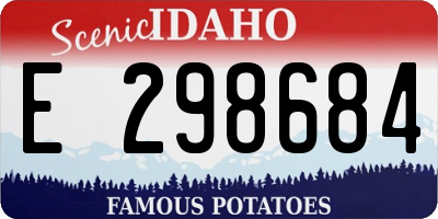 ID license plate E298684