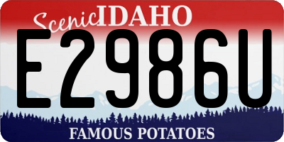 ID license plate E2986U