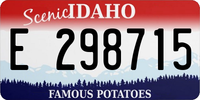 ID license plate E298715