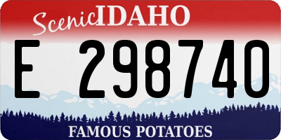 ID license plate E298740