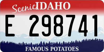 ID license plate E298741