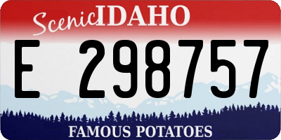 ID license plate E298757