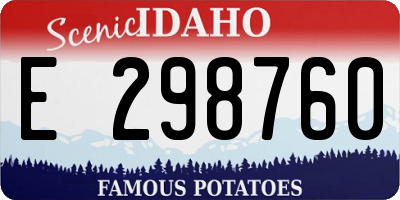 ID license plate E298760