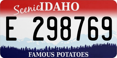 ID license plate E298769